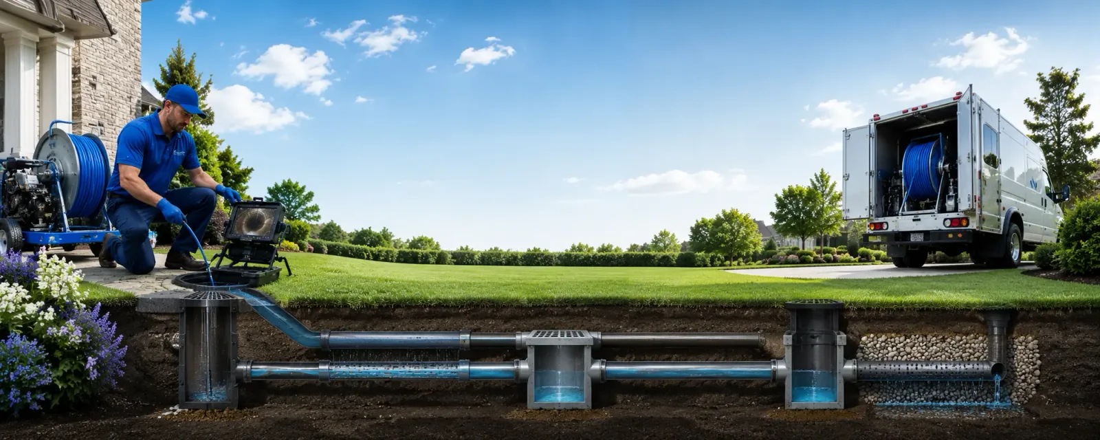 Outdoor drain cleaning information for Fowlerton, IN